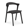 Teak Bok udend�rs Spisebordsstol - Sort 