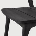 Teak Bok udend�rs Spisebordsstol - Sort 