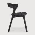 Teak Bok udend�rs Spisebordsstol - Sort 