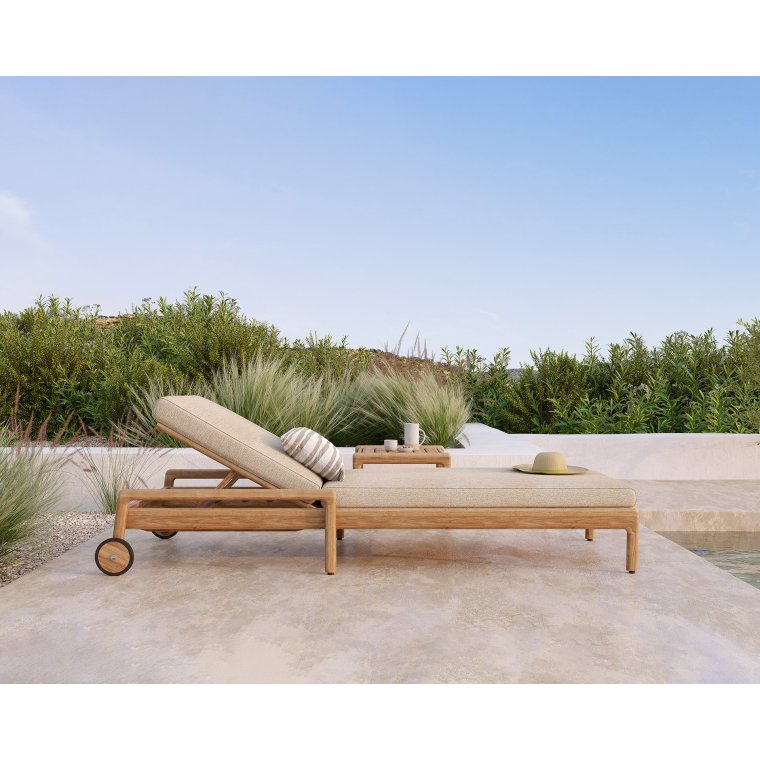 Teak Jack justerbar liggestol - Udend�rs