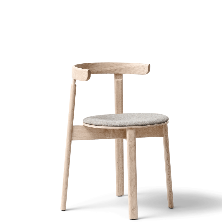 Lunar stol Hallingdal - Hvidolieret eg