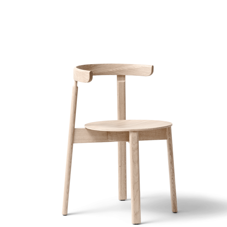 Lunar stol - Hvidolieret eg