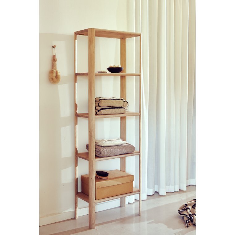 Leaf hj reol - Hvidolieret eg