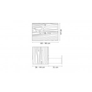 K2 dobbeltskuffe i tr