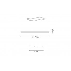 K2 hylder alu - Med hvet bagkant