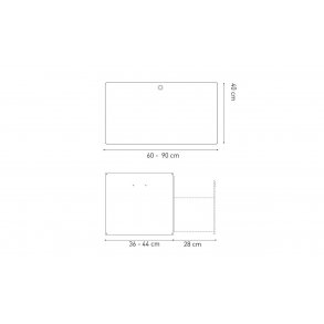 K2 stor skuffe i alu