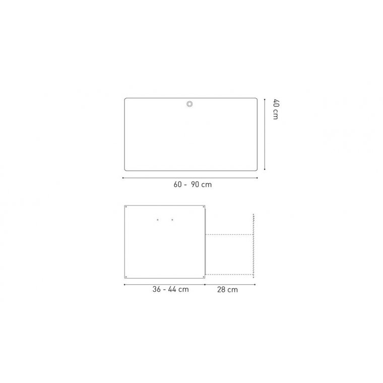 K2 stor skuffe i alu