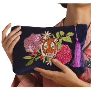 Toilettaske i fljl med tiger