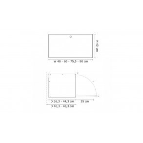 K1 skab alu - med drop down eller tophngt lge