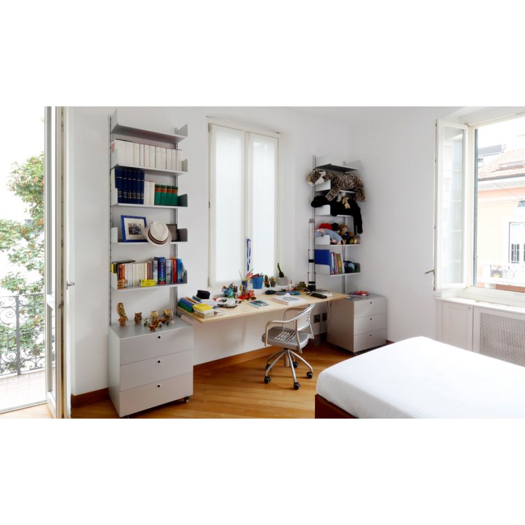 K1 dobbeltskuffe i alu