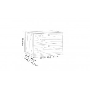 K1 dobbeltskuffe i tr