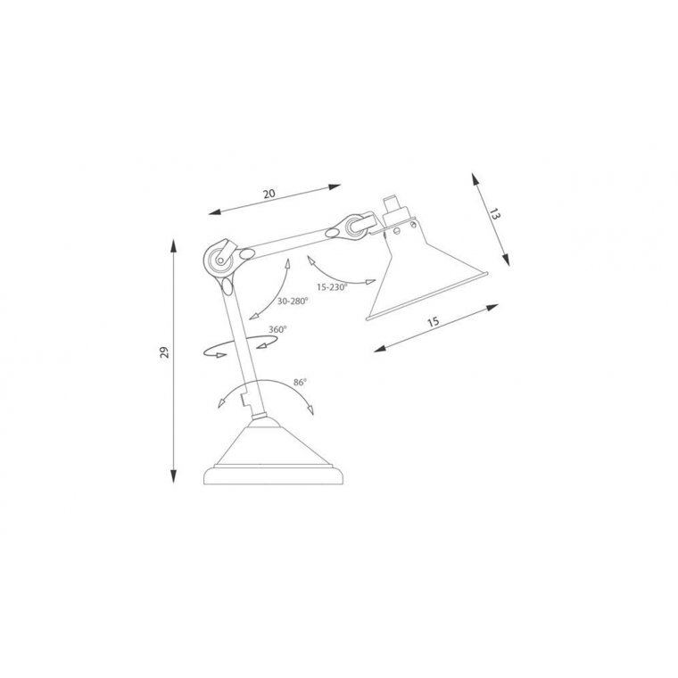 Lampe Gras N207 - Konisk Skrm