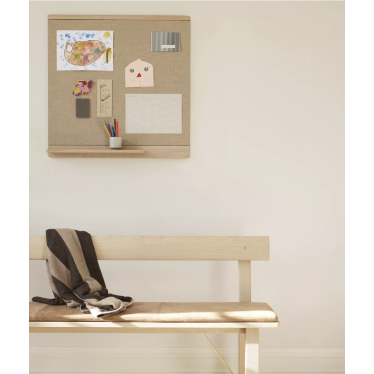 Rim kvadratisk opslagstavle - Hvidolieret eg