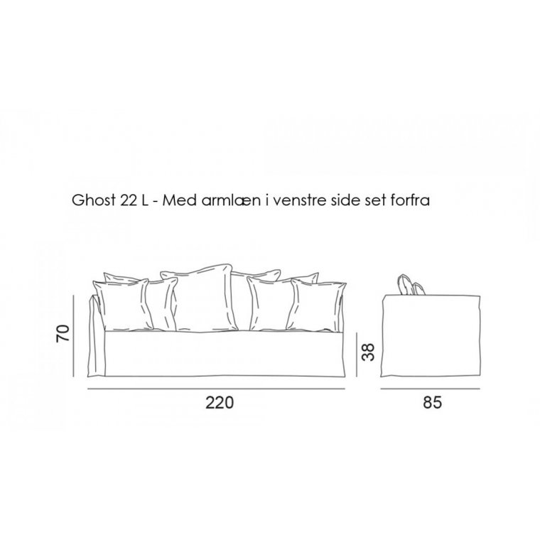 Ghost 22 L-R Chaiselong / Sofa