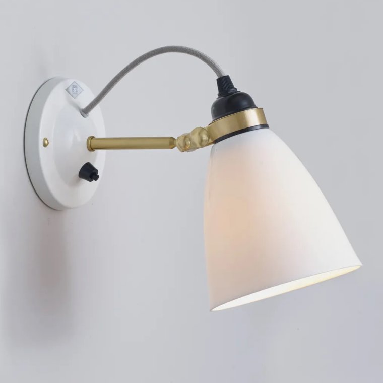 Hector 30 Vglampe m. afbryder - messing