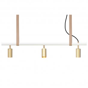 Long John Lampe 3-7 Spots - Hvid/Messing