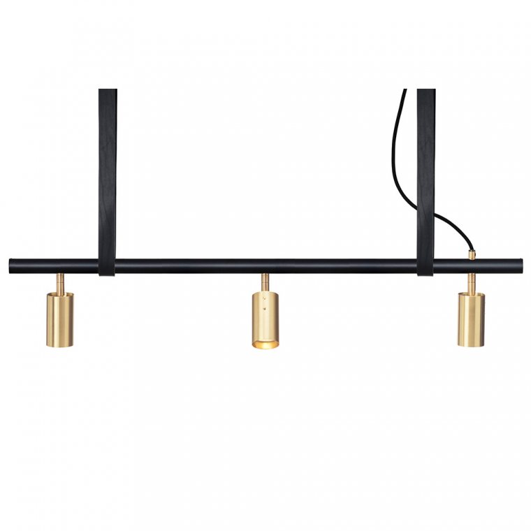 Long John Lampe 3-7 Spots - Sort/Messing