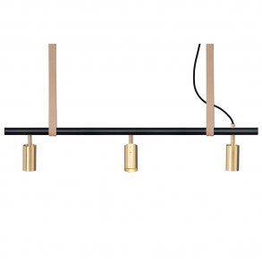 Long John Lampe 3-7 Spots - Sort/Messing